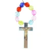 Palais du Rosaire Chapelet Dizainier Multicolor avec croix du Christ^ Chapelet Dizainier