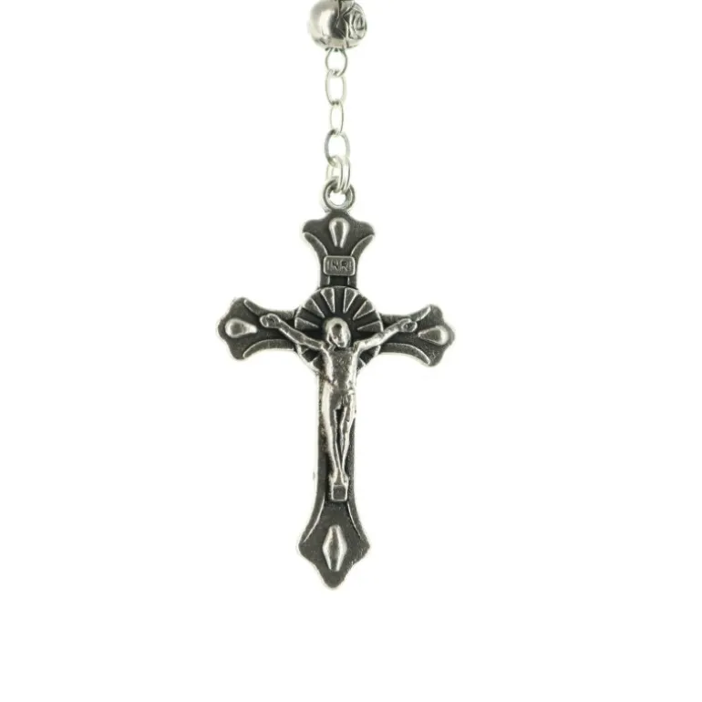 Palais du Rosaire Chapelet du Précieux Sang en verre avec sa boite décorée^ Autre Chapelet De Devotion | Chapelet Verre
