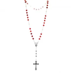 Palais du Rosaire Chapelet du Précieux Sang en verre avec sa boite décorée^ Autre Chapelet De Devotion | Chapelet Verre