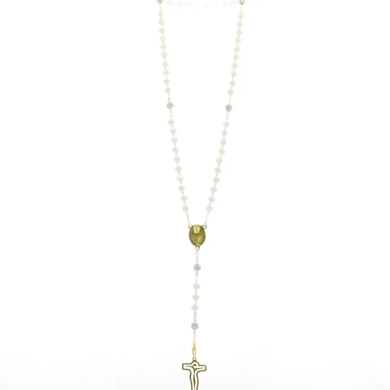 Palais du Rosaire Chapelet Eau de Lourdes avec grains en verre^ Chapelet Eau De Lourdes | Chapelet De Lourdes