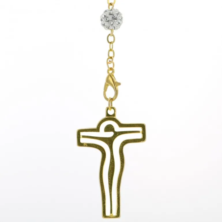 Palais du Rosaire Chapelet Eau de Lourdes avec grains en verre^ Chapelet Eau De Lourdes | Chapelet De Lourdes