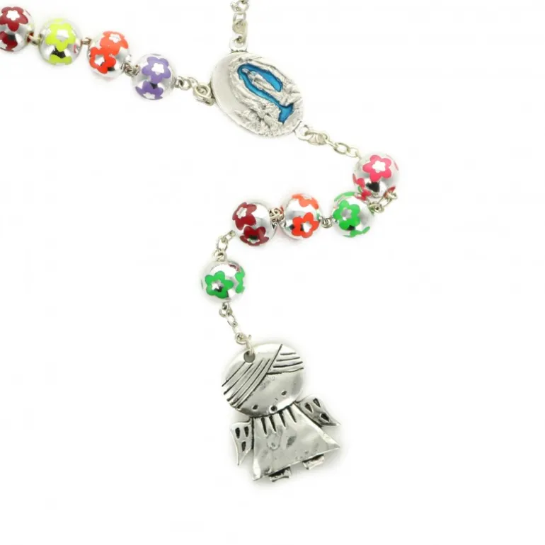 Palais du Rosaire Chapelet Eau de Lourdes avec un ange^Enfant Chapelet Eau De Lourdes | Chapelet De Lourdes
