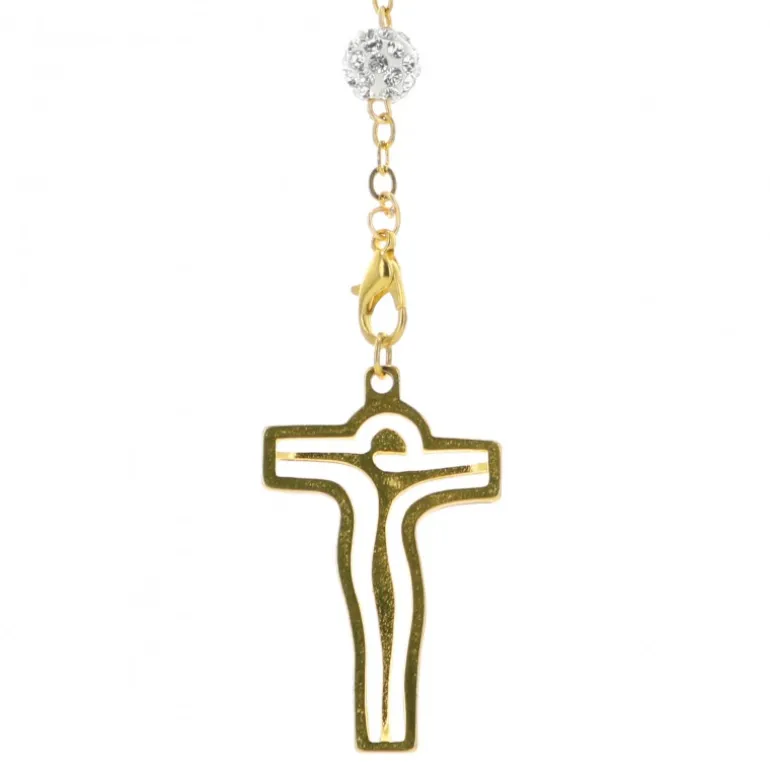Palais du Rosaire Chapelet Eau de Lourdes avec grains en verre^ Chapelet Eau De Lourdes | Chapelet De Lourdes