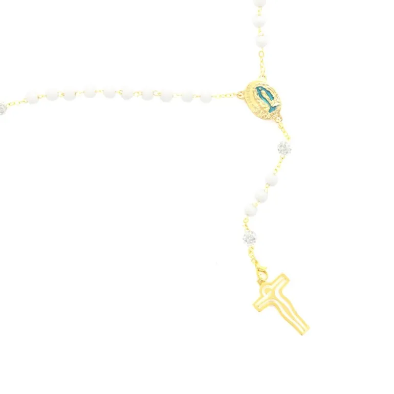 Palais du Rosaire Chapelet Eau de Lourdes avec grains en verre^ Chapelet Eau De Lourdes | Chapelet De Lourdes