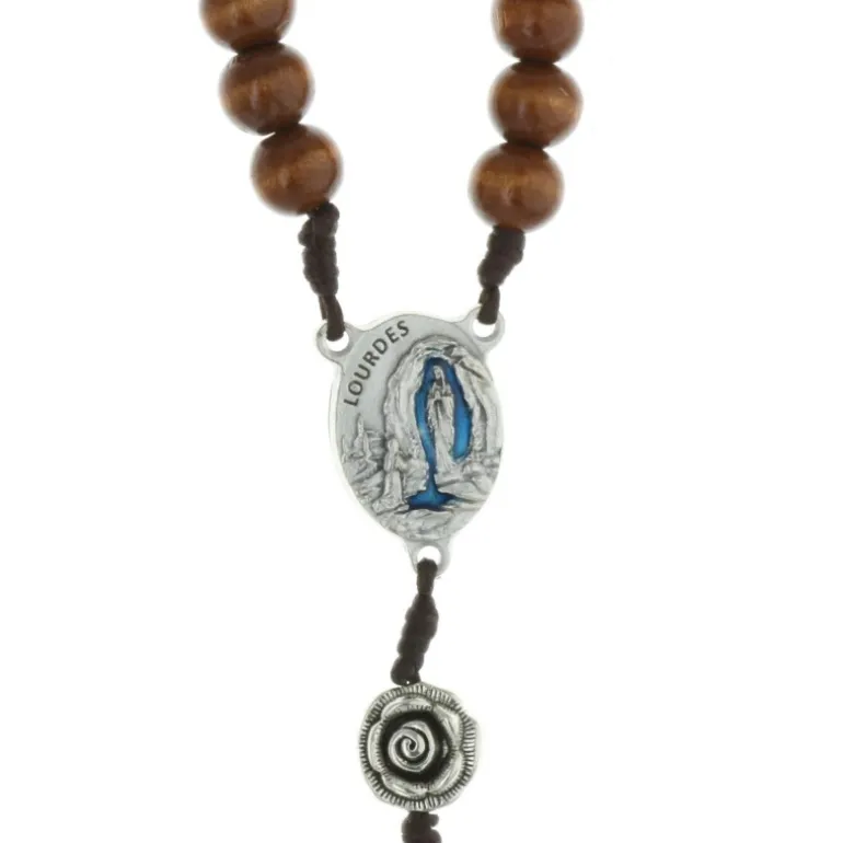 Palais du Rosaire Chapelet Eau de Lourdes et paters métal en forme de rose^ Chapelet Eau De Lourdes | Chapelet De Lourdes