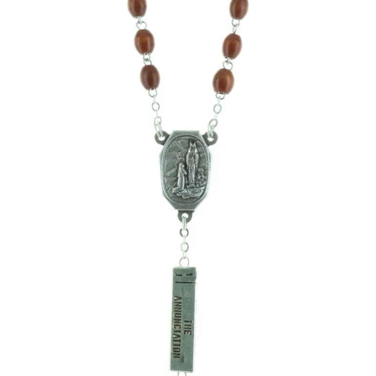 Palais du Rosaire Chapelet eau de Lourdes,les 20 mystères du Rosaire, grains bois^ Chapelet Eau De Lourdes | Chapelet De Lourdes