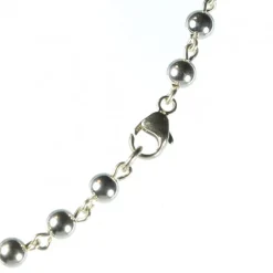 Palais du Rosaire Chapelet en argent avec grains de 4mm et coeur de Lourdes^ Chapelet De Lourdes | Chapelet Argent