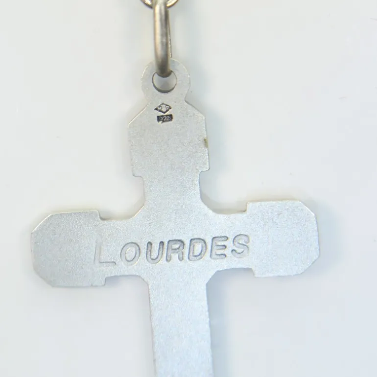Palais du Rosaire Chapelet en argent avec grains en nacre^ Chapelet De Communion | Chapelet Nacre