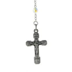 Palais du Rosaire Chapelet en argent avec véritables perles swarovski de 5 mm^ Chapelet De Lourdes | Chapelet Cristal