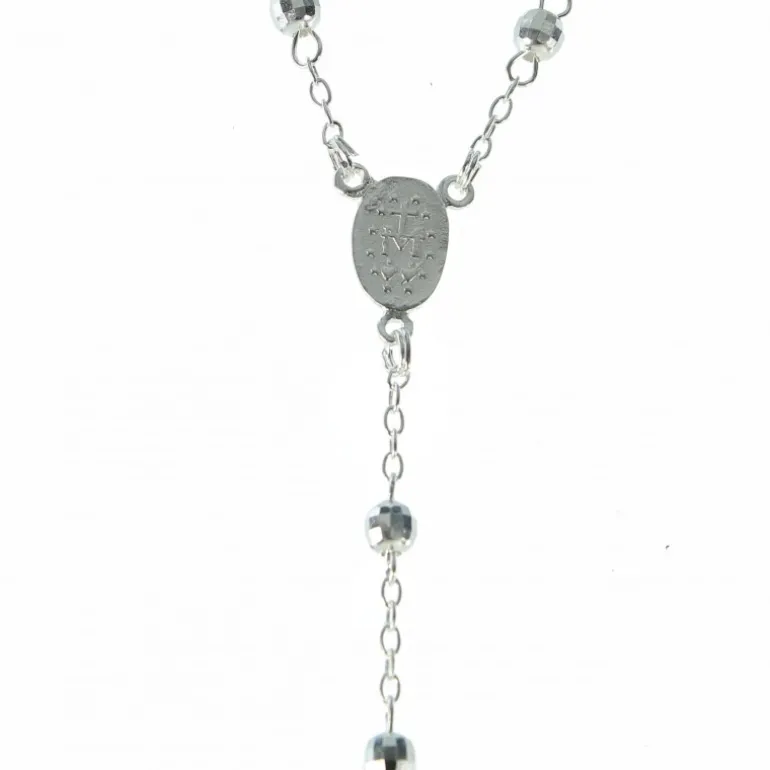 Palais du Rosaire Chapelet en argent et coeur Médaille Miraculeuse^ Chapelet De La Vierge Miraculeuse | Chapelet Argent