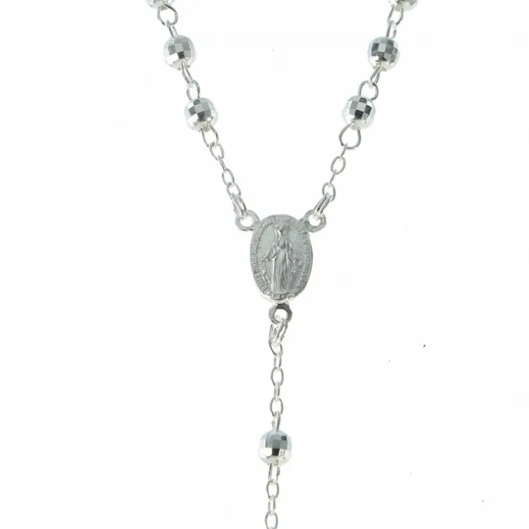 Palais du Rosaire Chapelet en argent et coeur Médaille Miraculeuse^ Chapelet De La Vierge Miraculeuse | Chapelet Argent