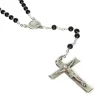Palais du Rosaire Chapelet en Argent et pierre d'Agathe Noire de 4mm^ Chapelet Argent