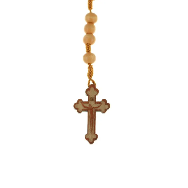 Palais du Rosaire Chapelet en bois avec Notre Dame de Lourdes gravée^ Chapelet De Lourdes | Chapelet Bois