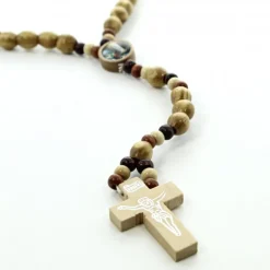 Palais du Rosaire Chapelet en Bois d'Olivier avec Croix et Coeur Apparition^ Chapelet Bois