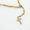 Palais du Rosaire Chapelet en bois d'olivier avec médailles religieuses^ Chapelet Corde | Chapelet Bois