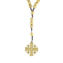 Palais du Rosaire Chapelet en corde avec croix de Jérusalem^ Autre Chapelet De Devotion | Chapelet Corde