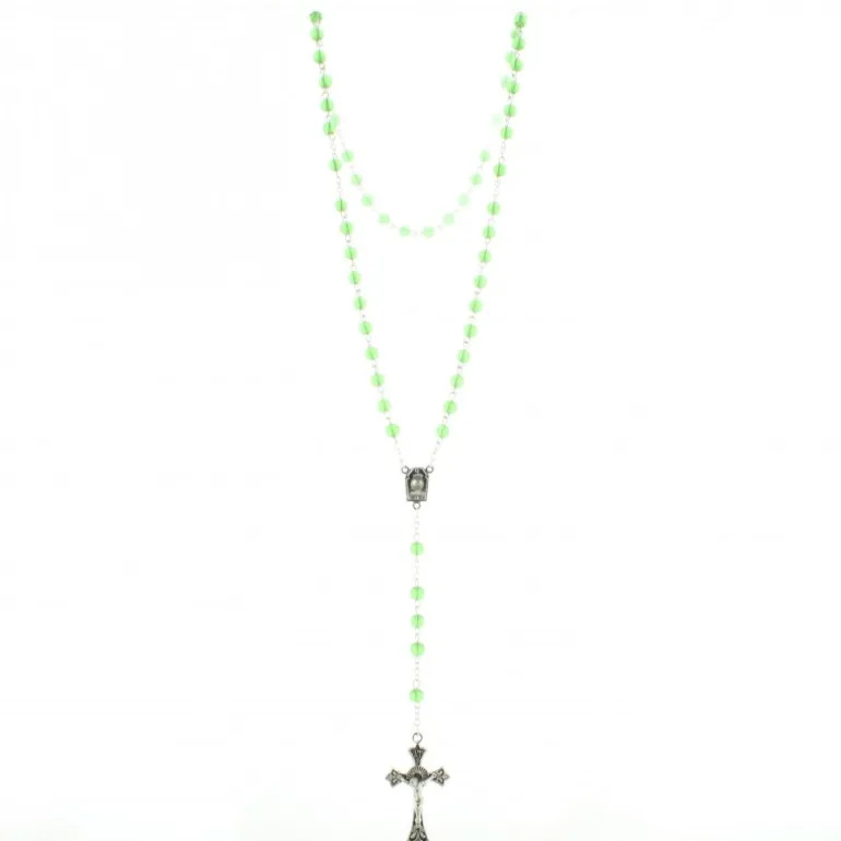 Palais du Rosaire Chapelet en verre avec eau de Lourdes^ Chapelet Eau De Lourdes | Chapelet De Lourdes