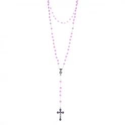 Palais du Rosaire Chapelet en verre coloré avec coeur Vierge Miraculeuse^ Chapelet De La Vierge Miraculeuse | Chapelet Verre