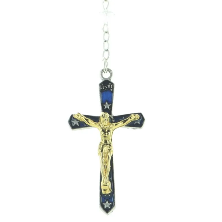 Palais du Rosaire Chapelet en verre et boite Saint-François 6x6 cm^ Autre Chapelet De Devotion | Chapelet Verre