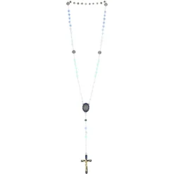 Palais du Rosaire Chapelet en verre et boite Saint-François 6x6 cm^ Autre Chapelet De Devotion | Chapelet Verre