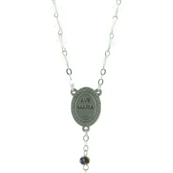 Palais du Rosaire Chapelet en verre et boite Saint-François 6x6 cm^ Autre Chapelet De Devotion | Chapelet Verre