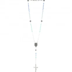 Palais du Rosaire Chapelet en verre et boite Saint-François 6x6 cm^ Autre Chapelet De Devotion | Chapelet Verre