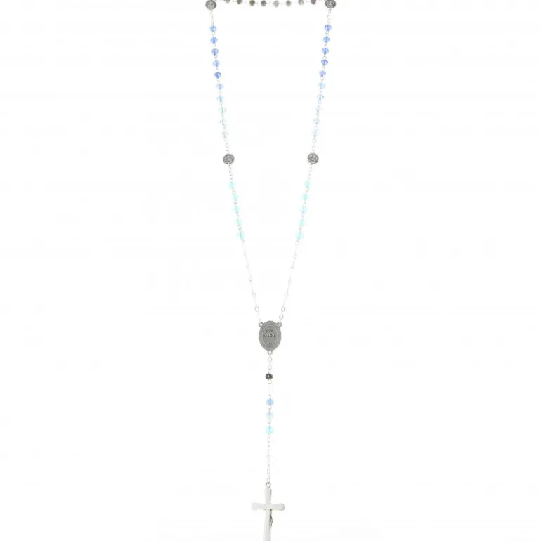 Palais du Rosaire Chapelet en verre et boite Saint-François 6x6 cm^ Autre Chapelet De Devotion | Chapelet Verre