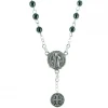 Palais du Rosaire Chapelet hématite Saint Benoît en métal avec mousqueton^ Chapelet De Saint Benoît | Chapelet Métal