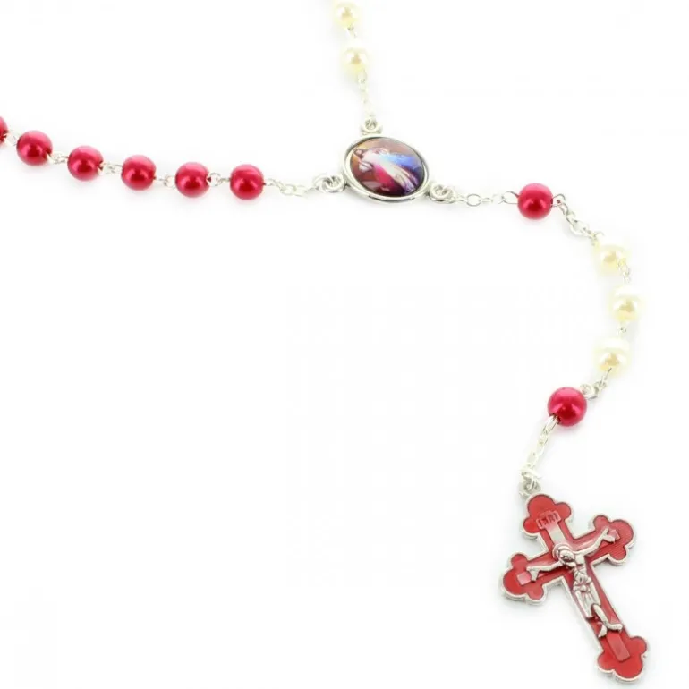 Palais du Rosaire Chapelet Jésus Miséricordieux et sa boîte^ Chapelet De Jésus Miséricordieux | Chapelet Verre