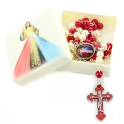 Palais du Rosaire Chapelet Jésus Miséricordieux et sa boîte^ Chapelet De Jésus Miséricordieux | Chapelet Verre