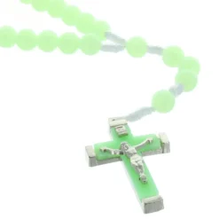 Palais du Rosaire Chapelet lumineux en corde et grains plastiques^ Chapelet Corde | Chapelet Lumineux