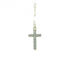 Palais du Rosaire Chapelet médaille miraculeuse et pierres en zircon en argent doré^ Chapelet De La Vierge Miraculeuse | Chapelet Pierre