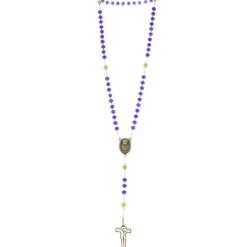 Palais du Rosaire Chapelet Moderne Eau de Lourdes avec grains en verre coloré^ Chapelet Eau De Lourdes | Chapelet De Lourdes