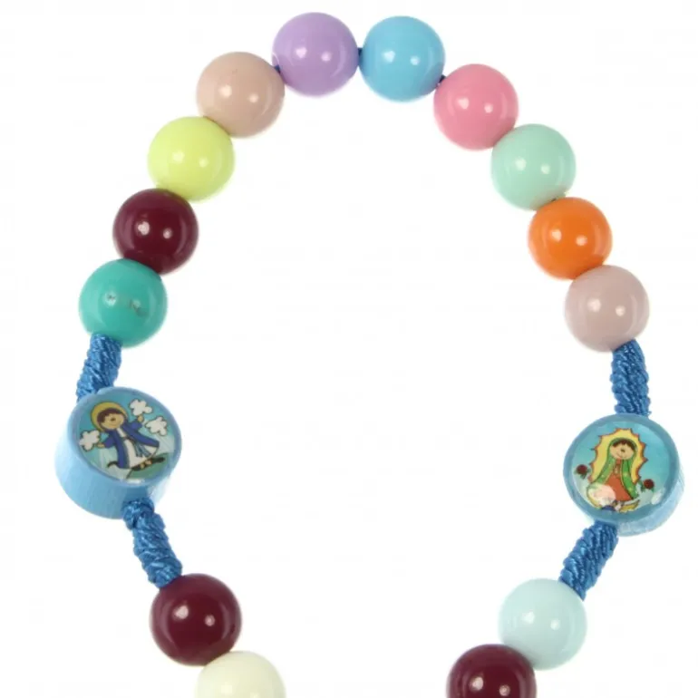 Palais du Rosaire Chapelet multicolor de la Sainte Famille pour enfant 8mm^Enfant Chapelet Pour Enfant