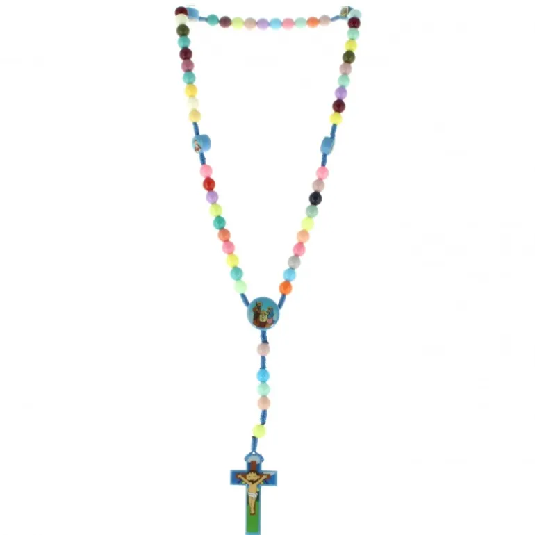 Palais du Rosaire Chapelet multicolor de la Sainte Famille pour enfant 8mm^Enfant Chapelet Pour Enfant