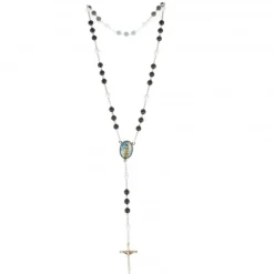 Palais du Rosaire Chapelet Notre Dame de Loreto en résine noir et blanc^ Autre Chapelet De Devotion | Chapelet Résine