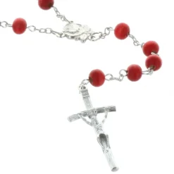 Palais du Rosaire Chapelet parfumé à la rose et boîte avec l'image de l'Apparition de Lourdes^ Chapelet De Lourdes | Chapelet Métal