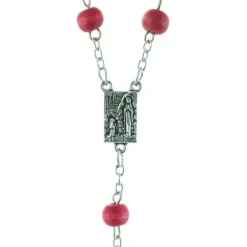Palais du Rosaire Chapelet parfumé à la rose en boîte avec une prière^ Chapelet Bois | Chapelet De Lourdes