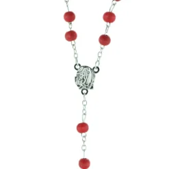 Palais du Rosaire Chapelet parfumé à la rose et boîte avec l'image de l'Apparition de Lourdes^ Chapelet De Lourdes | Chapelet Métal