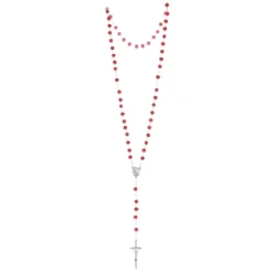 Palais du Rosaire Chapelet parfumé à la rose et boîte avec l'image de l'Apparition de Lourdes^ Chapelet De Lourdes | Chapelet Métal