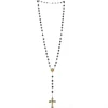 Palais du Rosaire Chapelet plaqué or avec grains en pierre obsidienne^ Chapelet De Lourdes | Chapelet Pierre
