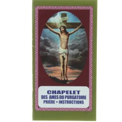 Palais du Rosaire Chapelet pour les Âmes du Purgatoire avec livret de prières^ Autre Chapelet De Devotion | Chapelet Verre