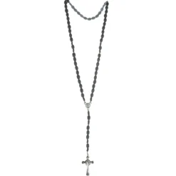 Palais du Rosaire Chapelet Saint Benoît en bois et coeur médaille Saint Benoît^ Chapelet De Saint Benoît | Chapelet Corde