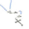 Palais du Rosaire Chapelet verre bleu paters lettres LOURDES^ Chapelet Verre