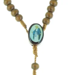 Palais du Rosaire Chapelet Vierge Miraculeuse avec grains en bois sur corde^ Chapelet De La Vierge Miraculeuse | Chapelet Corde