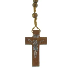 Palais du Rosaire Chapelet Vierge Miraculeuse avec grains en bois sur corde^ Chapelet De La Vierge Miraculeuse | Chapelet Corde