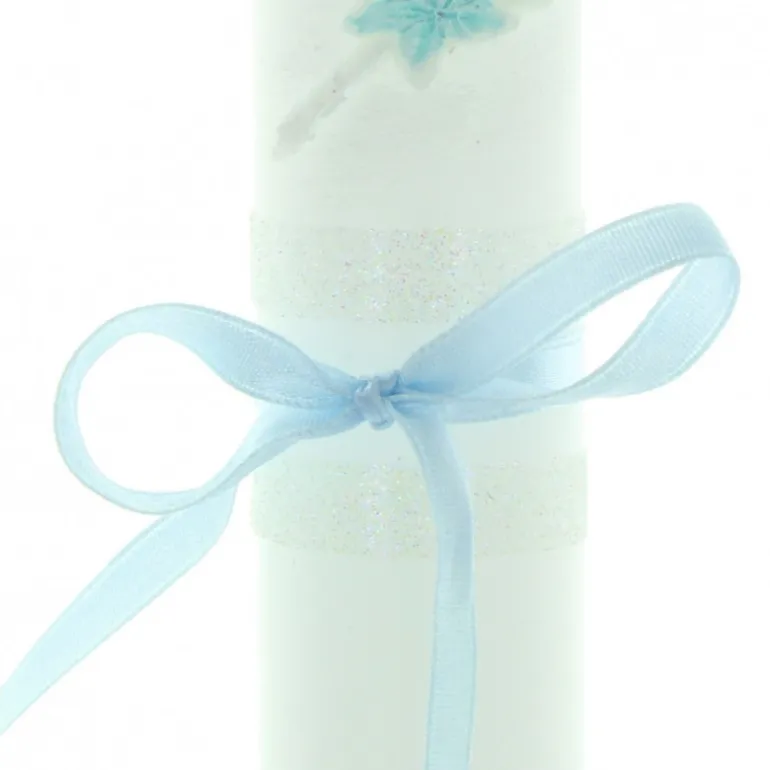 Palais du Rosaire Cierge de Communion avec un ruban coloré 40cm^ Communion | Bougie De Dévotion
