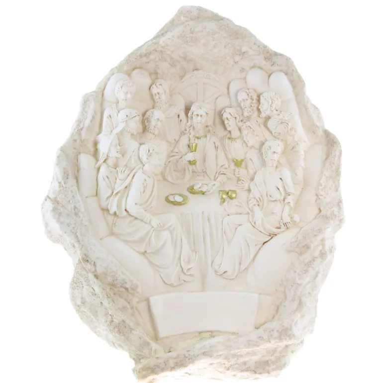 Palais du Rosaire Cène du Christ dans un rocher en forme de mains 29cm^ Pâques