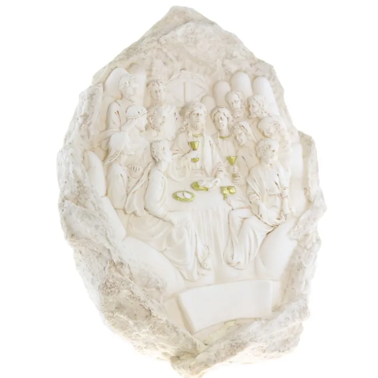 Palais du Rosaire Cène du Christ dans un rocher en forme de mains 29cm^ Pâques