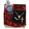 Palais du Rosaire Coffret cadeau religieux de Noël, mon précieux chapelet de Lourdes^ Chapelet Plaqué Or